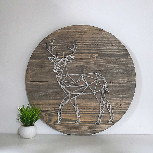 Fadenbild DIY-Set "Geometrischer Hirsch"