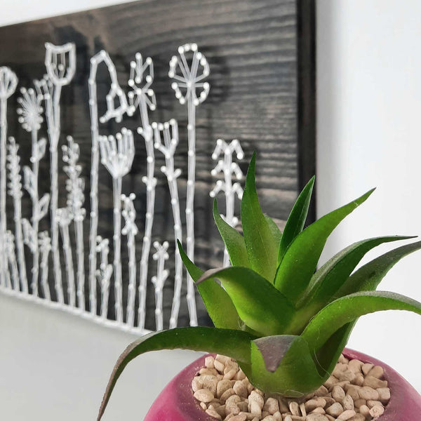 Fadenbild DIY-Set "Blumenwiese"