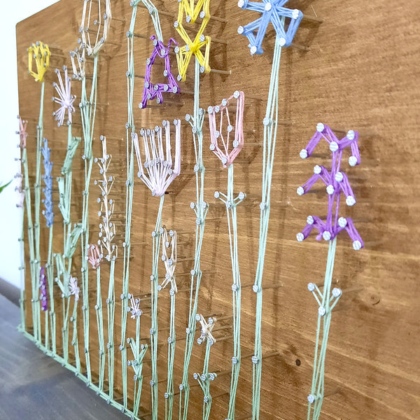 Fadenbild DIY-Set "Blumenwiese"