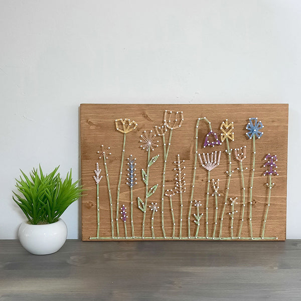 Fadenbild DIY-Set "Blumenwiese"