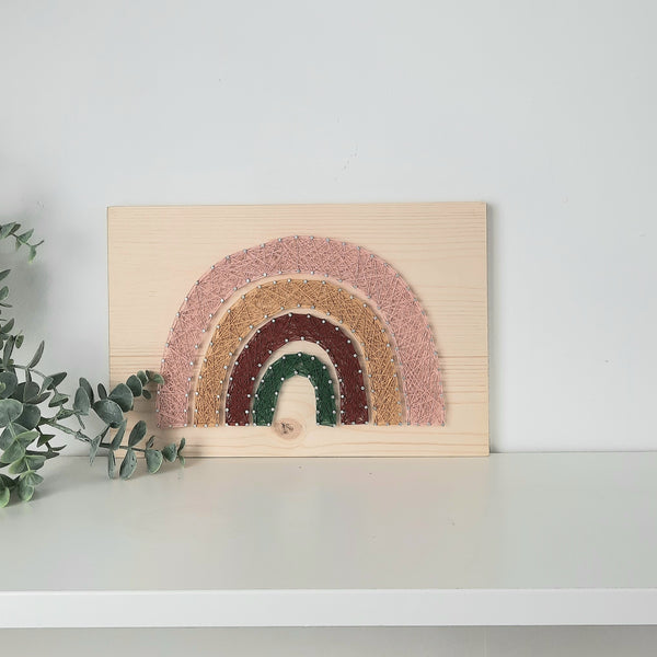 Fadenbild DIY-Set "Regenbogen"