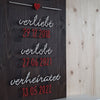 Fadenbild DIY-Set "Verliebt, verlobt, verheiratet"