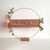 Fadenbild Flower Loop "Namen mit Datum"