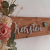 Fadenbild Flower Loop "Namen mit Datum"
