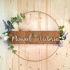 Fadenbild Flower Loop "Namen mit Datum"