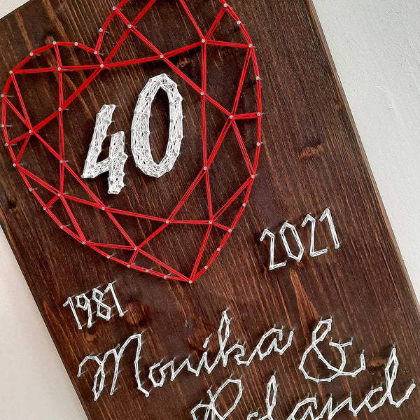 Fadenbild DIY-Set "Hochzeitstag"