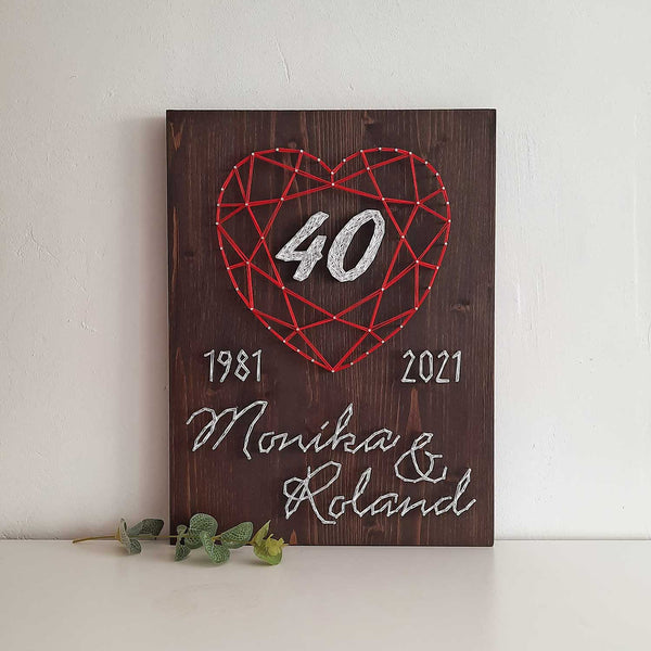 Fadenbild DIY-Set "Hochzeitstag"