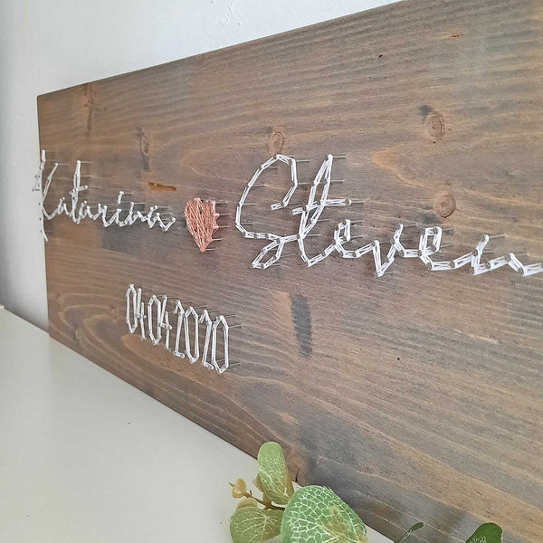 Fadenbild DIY-Set "Namen mit Datum"