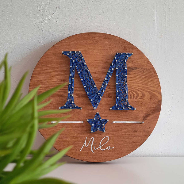 Fadenbild DIY-Set "Buchstabe mit Name"
