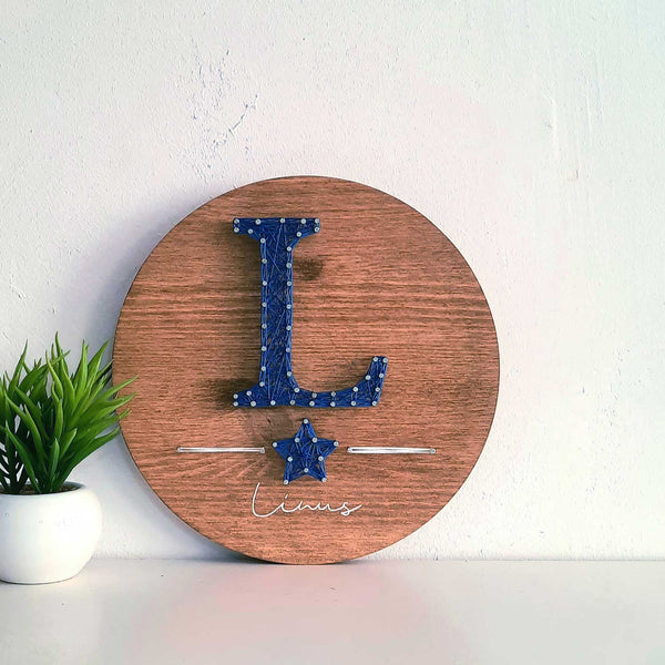 Fadenbild DIY-Set "Buchstabe mit Name"