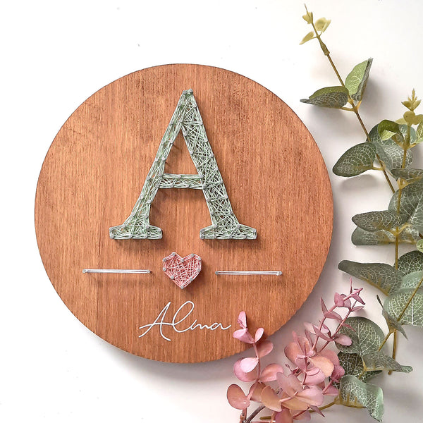 Fadenbild DIY-Set "Buchstabe mit Name"