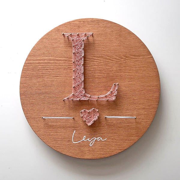Fadenbild DIY-Set "Buchstabe mit Name"