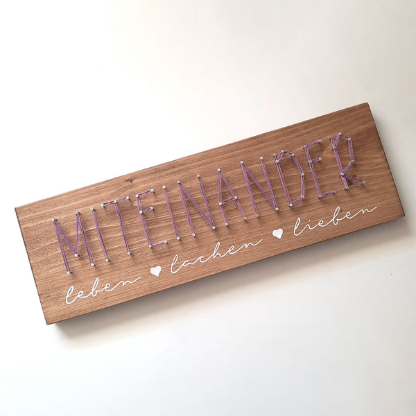 Fadenbild DIY-Set "Miteinander"