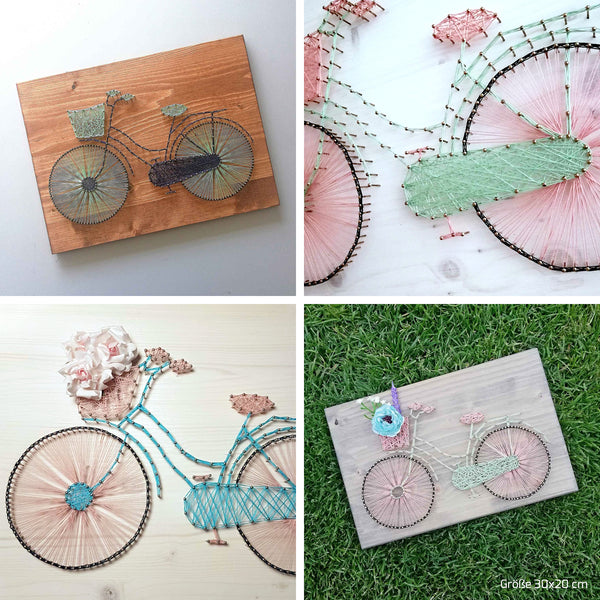 Fadenbild DIY-Set "Fahrrad"