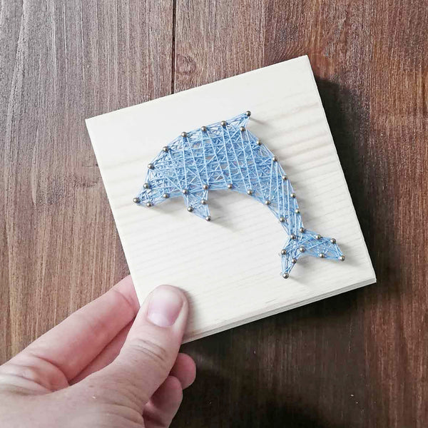 Fadenbild DIY-Set-Mini "Delfin"