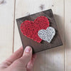 Fadenbild DIY-Set-Mini "Doppelherz"