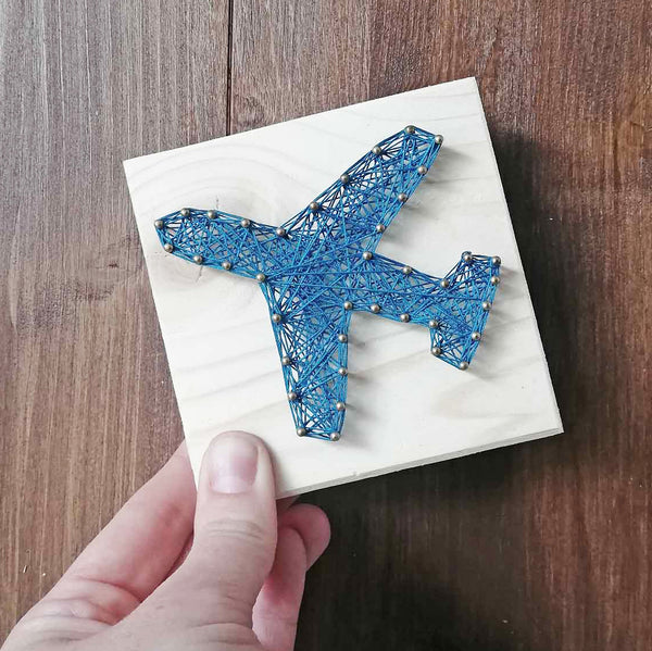 Fadenbild DIY-Set-Mini "Flugzeug"