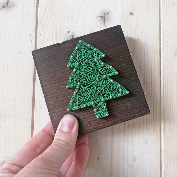 Fadenbild DIY-Set-Mini "Tanne"