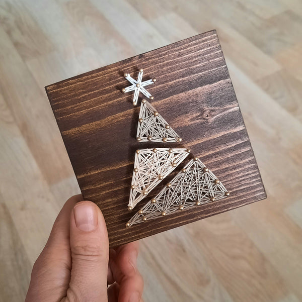 Fadenbild DIY-Set-Mini "Weihnachtsbaum"