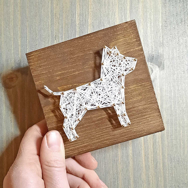 Fadenbild DIY-Set-Mini "Hund stehend"