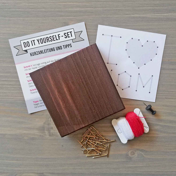 Fadenbild DIY-Set-Mini "I love Mom"