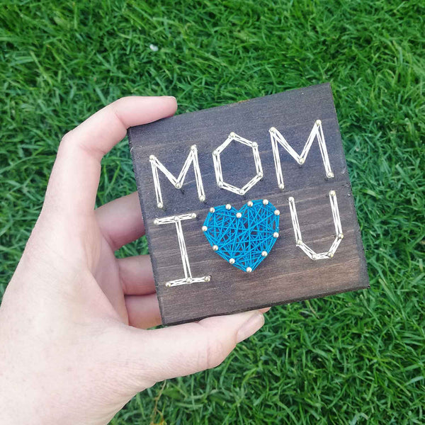 Fadenbild DIY-Set-Mini "Mom I love you"