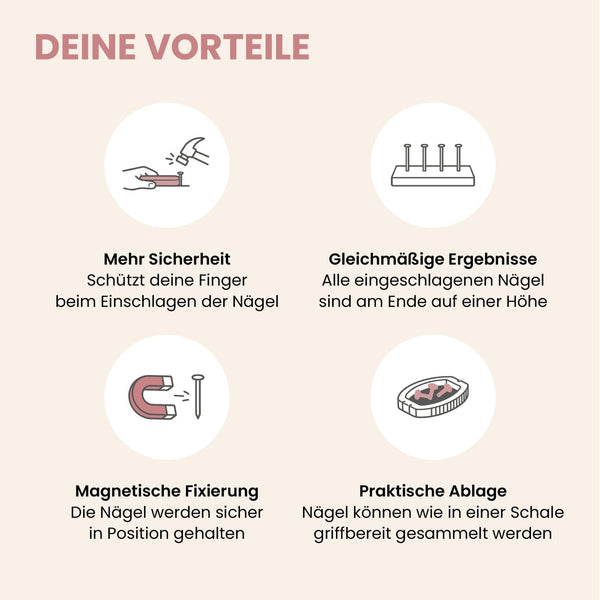 Nagelhilfe mit Magnet Detailansicht