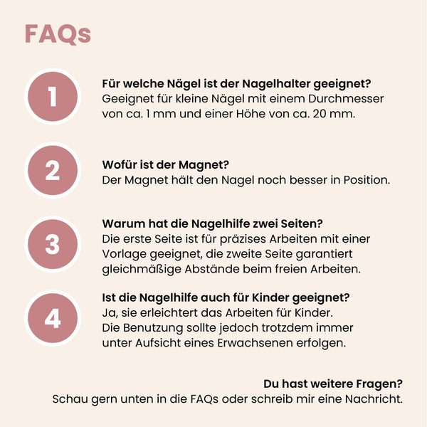 Nagelhilfe mit Magnet Detailansicht
