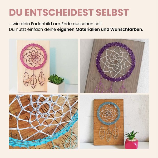 Fadenbild Vorlage "Traumfänger" weitere Ansicht