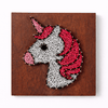 Fadenbild DIY-Set Einhorn aus Nägeln und Fäden auf Holz