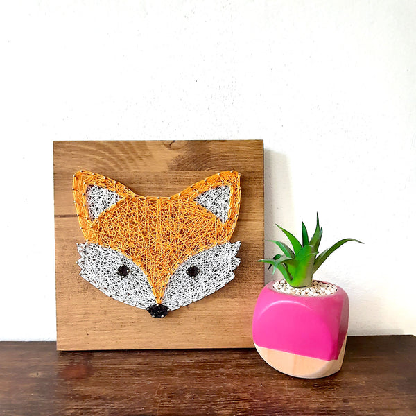 Fadenbild DIY-Set Fuchs als dekoratives Wandbild