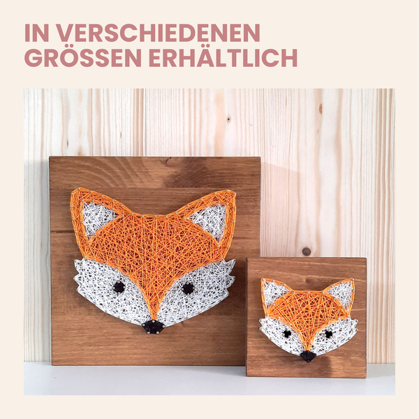 Fadenbild DIY-Set Fuchs in zwei verschiedenen Größen