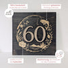 Fadenbild - Fadenbild "Geschenk runder Geburtstag" – mit Lasergravur