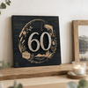 Fadenbild - Fadenbild "Geschenk runder Geburtstag" – mit Lasergravur