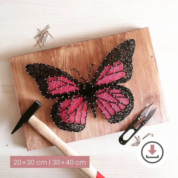 Fadenbild - Fadenbild Vorlage „Schmetterling“ (digital, PDF)