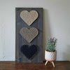 Fadenbild DIY-Set "Drei Herzen"
