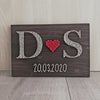 Fadenbild DIY-Set "Initialen mit Herz"