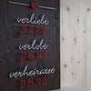 Fadenbild DIY-Set "Verliebt, verlobt, verheiratet"