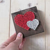 Fadenbild DIY-Set-Mini "Doppelherz"